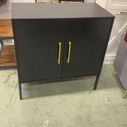 Siedeboard Buffet Cabinet, Black Side Storage Cabinet with Doors and Adjustable Shelves, Accent Cabinet for Kitchen, Living Room, Bedroom, Office, Hal