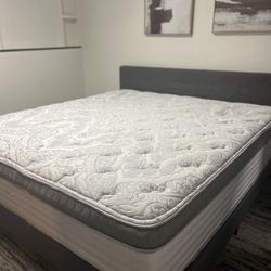 King Size Mattress And Bed-frame & Headboard 