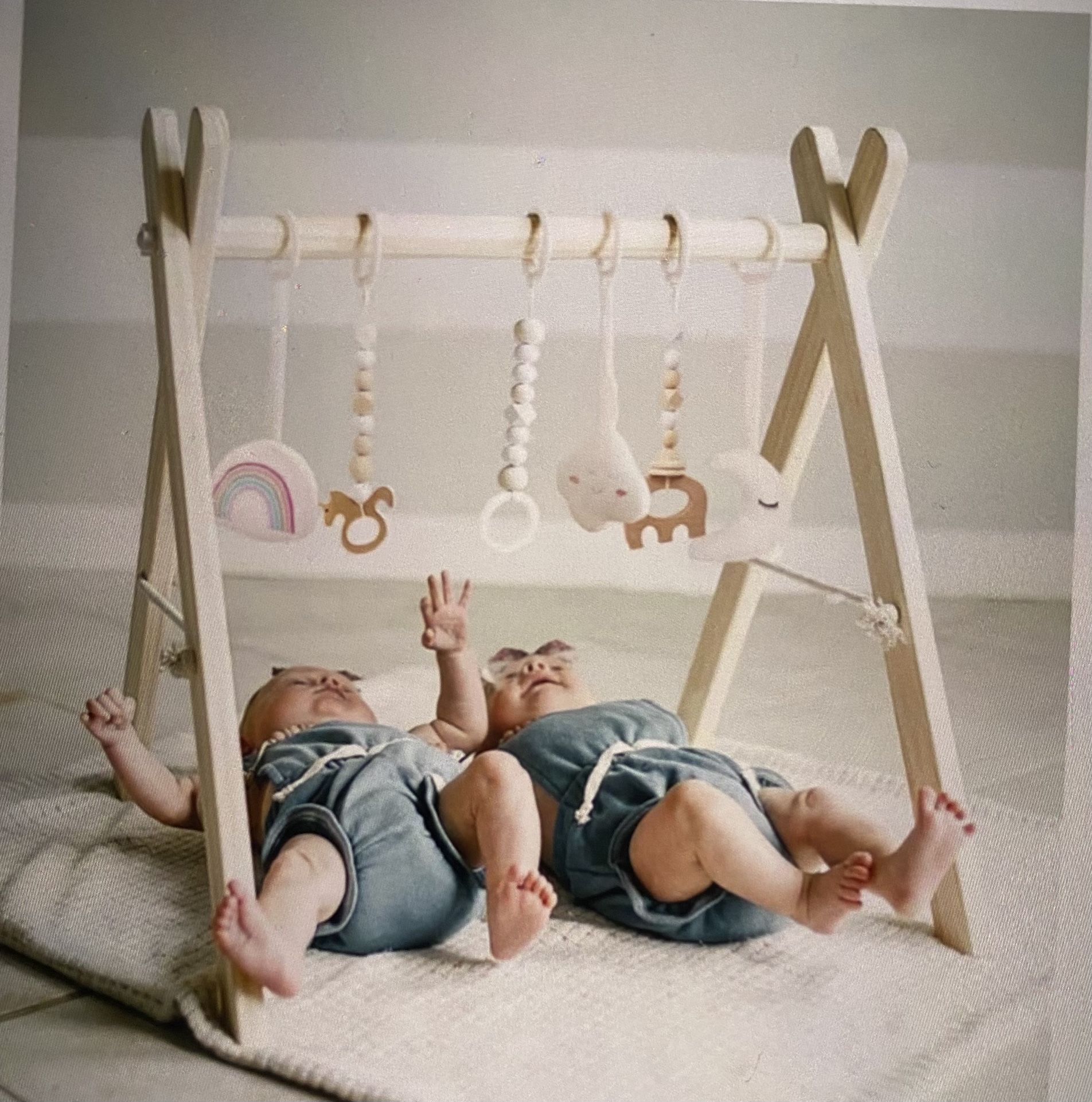 Wooden Baby Gym W/Toys