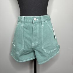 Pacsun Green Workwear Cutoff Shorts