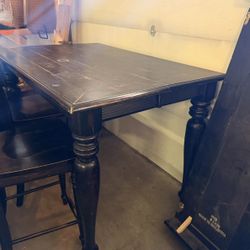 Table Bar Height With Leaf Seats 6 53.5” X 35” X 37”