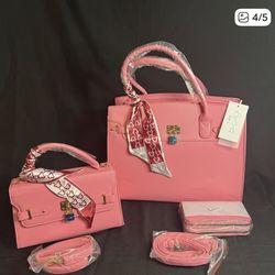 Elegant pink bag set
