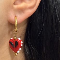 Kawaii/Harajuku Inspired Heart Huggies