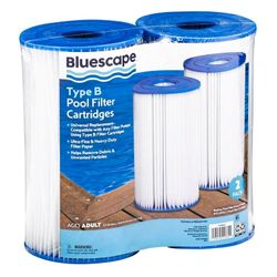 BlueScape Type B Pool Filter Cartridges – Universal Replacement, Ultra-Fine Heavy-Duty Filter Paper, 5.5” x 10” (2-Pack)