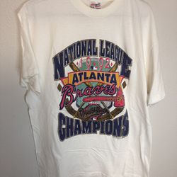 Vintage Baseball Shirt Atlanta Braves 1992 Large