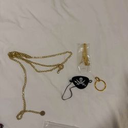 Pirate Eye Patch And Jewelry Costume