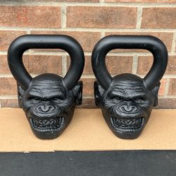 Onnit Primal Chimp 1 POOD (36lbs) Cast Iron Ergonomic Handle Kettlebells PAIR