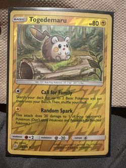 2019 Togedemaru Pokémon Card Holo