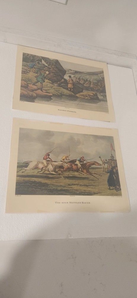 Set Of 2 Vintage Prints By Henry Aiken