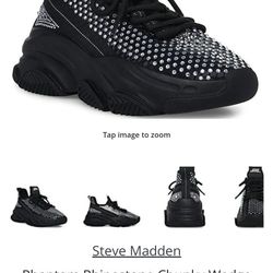 Steve MaddenPhantom Rhinestone Chunky Wedge Platform Sneakers
