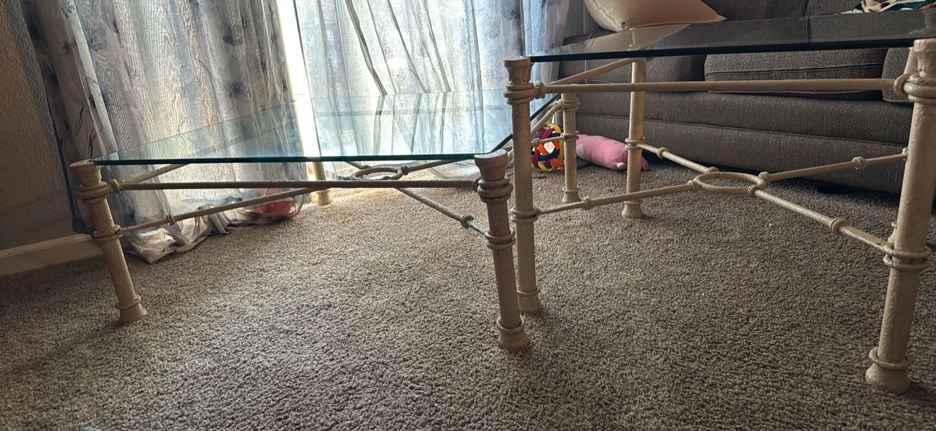 Glass Coffee And End Table