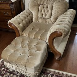 Vintage Couch, Loveseat, Chair & Ottoman