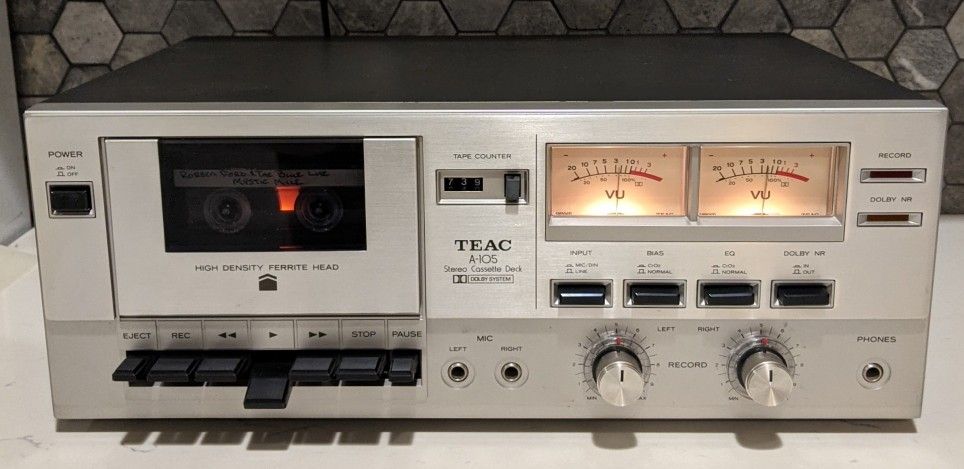 Vintage TEAC A-105 Stereo Cassette Deck Tape Player