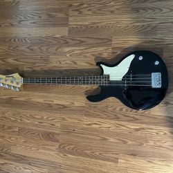 First Act Electric Bass Guitar – Black w/ Pearl Pickguard