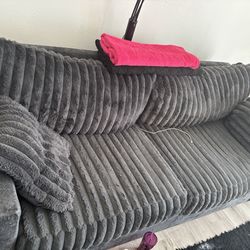 Clean Fury Grey Couch