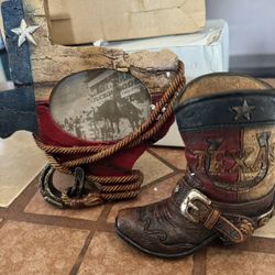 Texas Frame And Matching Boot (New)