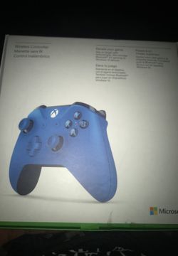 Blue wireless Xbox one controller