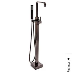 1-Handle Freestanding Bathtub Faucet With Hand Shower 