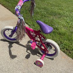 Little Girls Bike With Training Wheels 