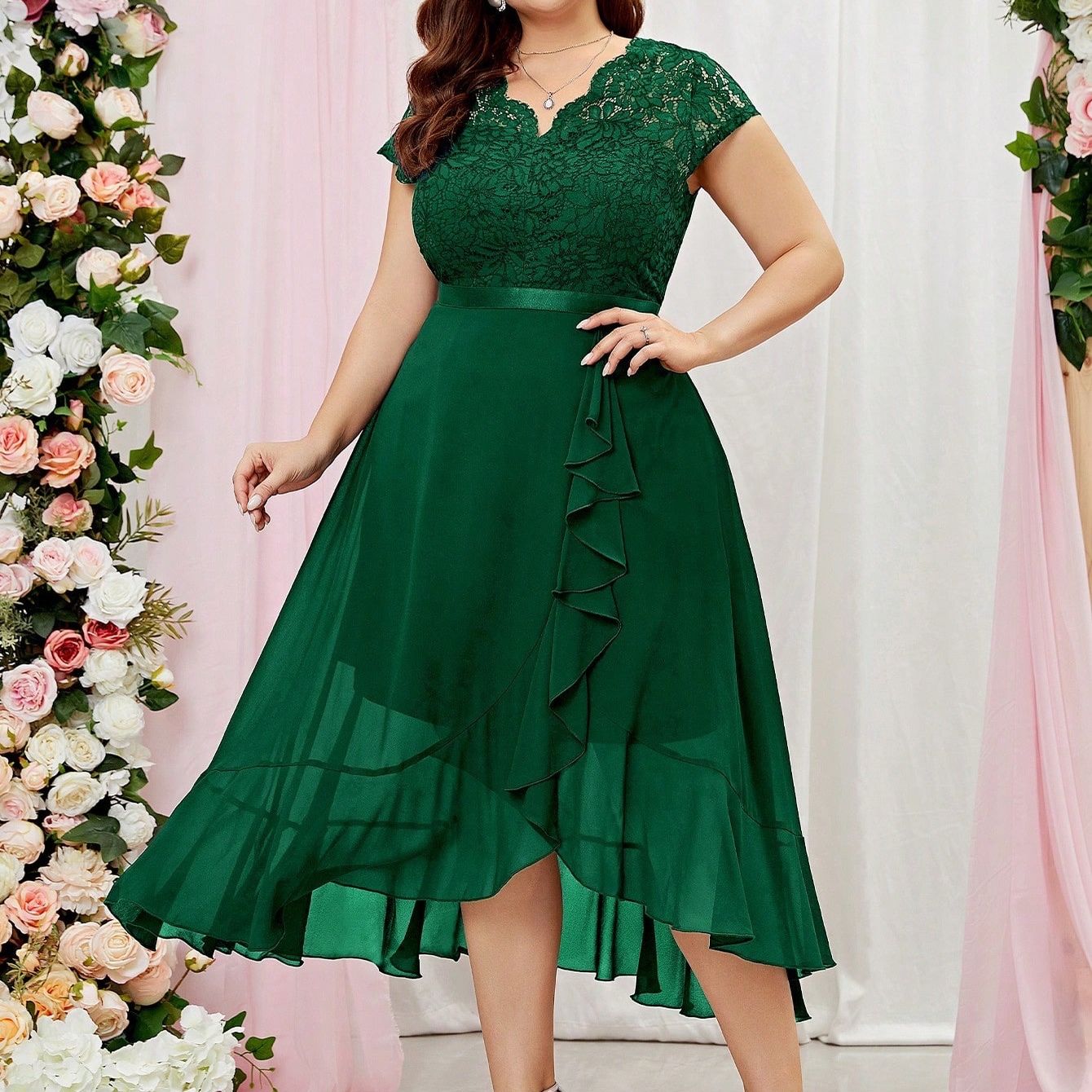 emerald green dress size 18 Xscape | Dresses | Xscape Emerald Green Formal Gown Size 8 Beaded Sleeve Ruched Evening
