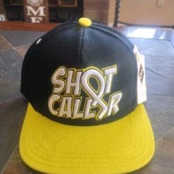 New Flat Fitty Snapback W/Logo Shit Caller Black/Yellow 