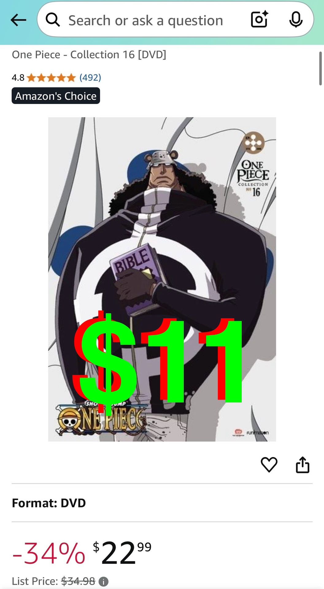 One Piece - Collection 16 [DVD]