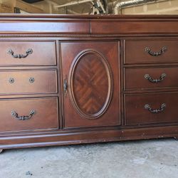Large Dresser With Mirror, Nightstand 