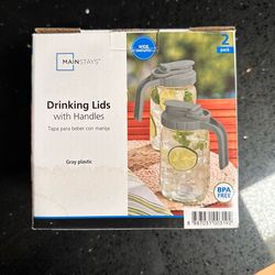 Wide mouth Drinking Lids with Handles (2-Pack)
