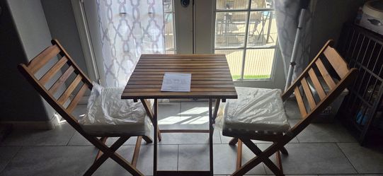 Resenkos Acacia Wood 3-piece folding Bistro set