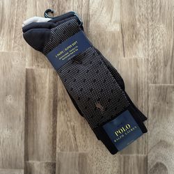 Polo Ralph Lauren Super Soft Dress Socks 3-Pairs Mens Size 6-12.5 Brown