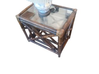 Vintage mcm bamboo nesting side tables