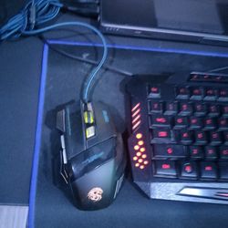 Gaming Keyboard And Mouse Led Color Changing For PC Laptop Video Games, Software Editing ,USB Ports HibMouse Pad Led Controller S