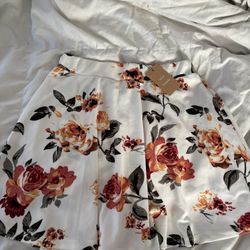 Short floral skirt