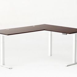 Big Premium Standing Desk for your private office | L-Shape Walnut Color | $500
