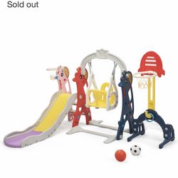 Toddler Slide and Swing Playset