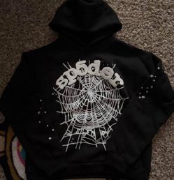 Sp5der hoodie black web