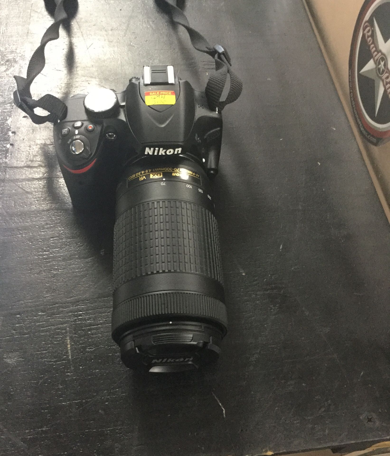 Nikon D3200 Camera with 70-300mm lens and charger