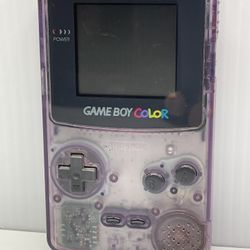 Atomic Purple Gameboy Color with Pokemon Silver Tested