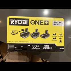 Ryobi One + HP Battery Starter Kit W/ Charger