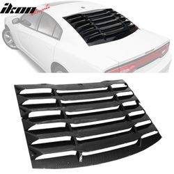 Fits 2011-2023 Dodge Charger Rear Window Louver Windshield Carbon Fiber Print 2PC