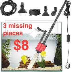 Aquarium Gravel Cleaner, Multifunctional Electric Fish Tank Water Changer, Removable Vacuum Sand Washer Algae Cleaner Filter Water Shower Set