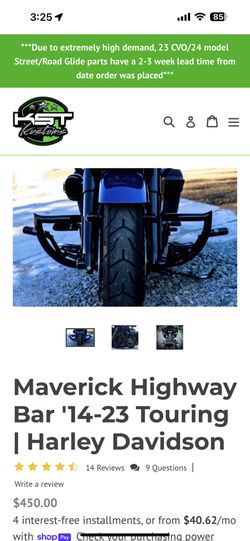 HARLEY DAVIDSON 2014-2024 KST CUSTOMS MAVERICK ENGINE GUARD