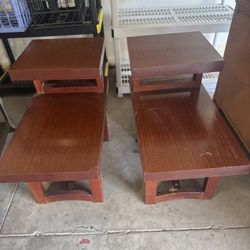 2 Mid Century End Tables $20