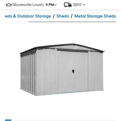10x8 Steel Arrow Shed $300