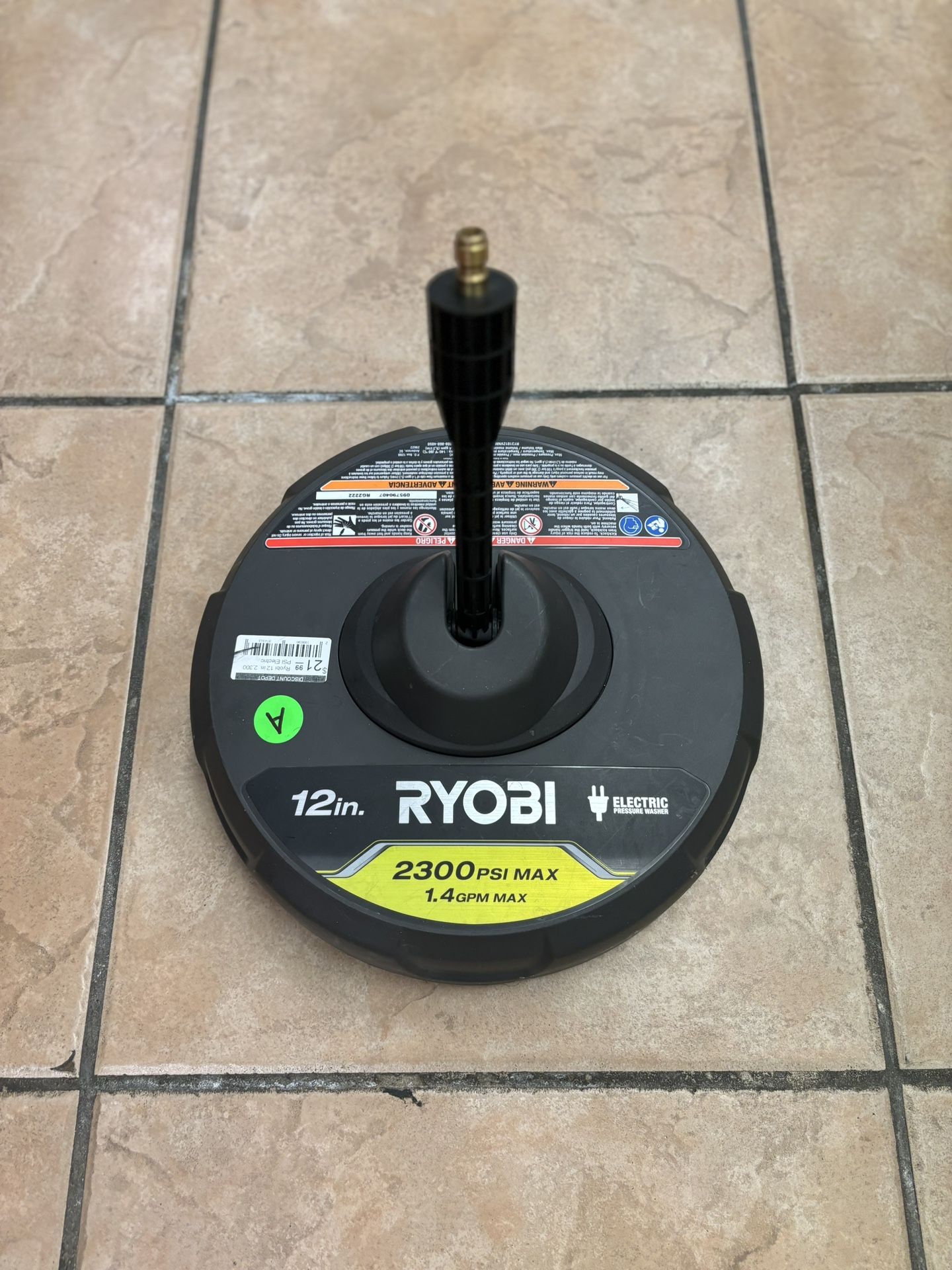 RYOBI 12 in. 2,300 PSI Electric Pressure Washers Surface Cleaner