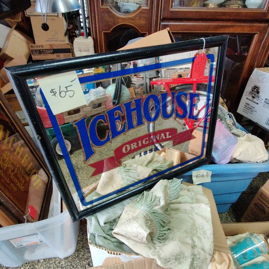 Vintage Ice House mirror beer sign