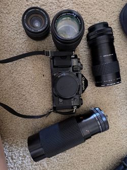 Canon A1 Vintage Camera with 5 lens