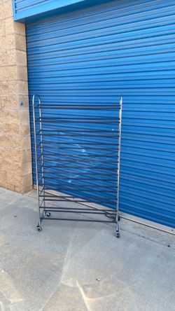 Chrome Metal Rolling Shoe Rack