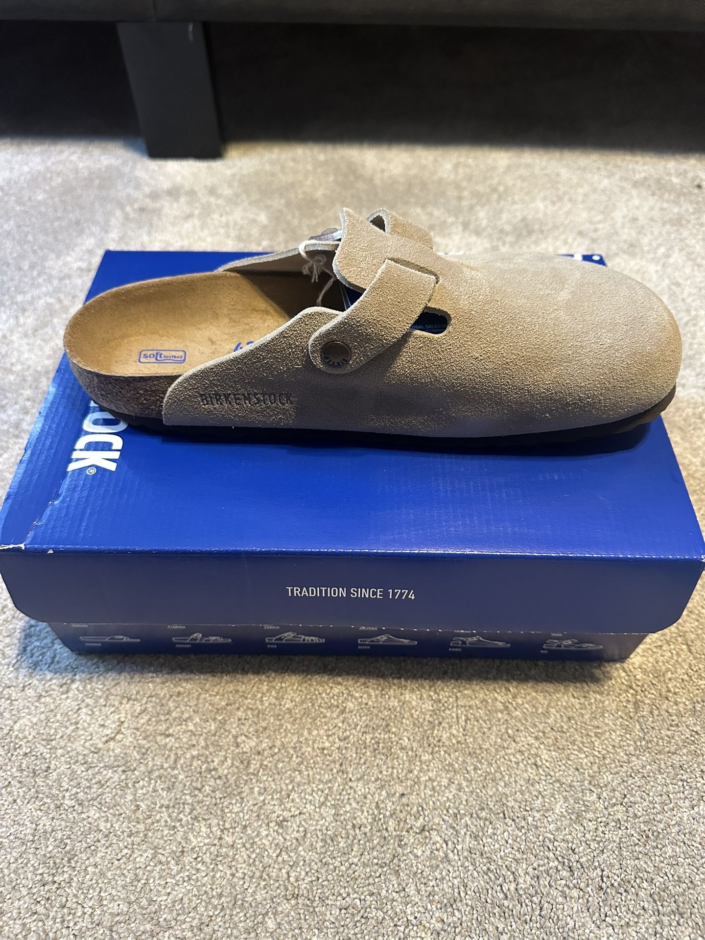 Birkenstock Boston Wide Clogs Taupe Size M9