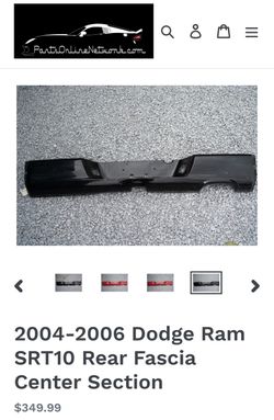 Dodge Ram SRT-10 rear bumper facia